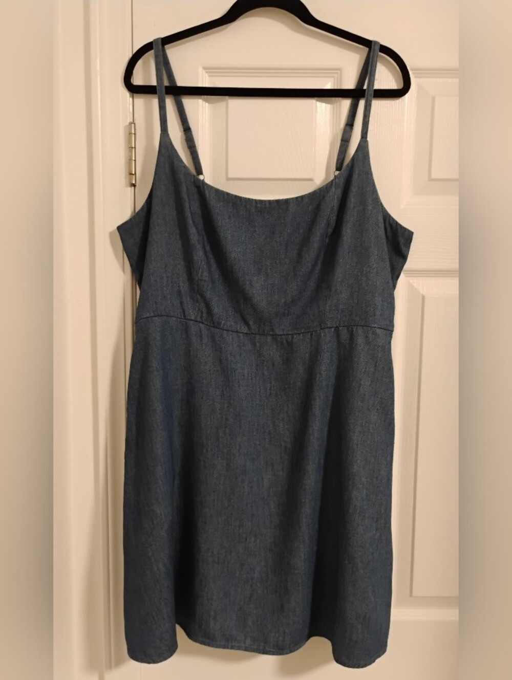 Old Navy Women's 100% Cotton Blue Denim Cami Mini Fit Flare Sun Dress in Size XL